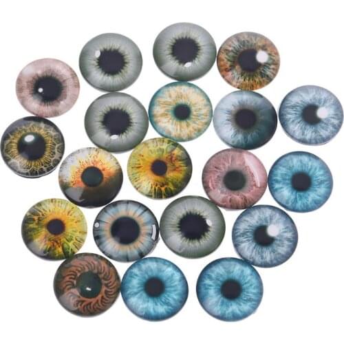 10Pair Glass Doll Eyes Animal DIY Crafts Eyeballs For Dinosaur Eye Accessories Jewelry Making Handmade 8/12/18mm Christmas Gifts