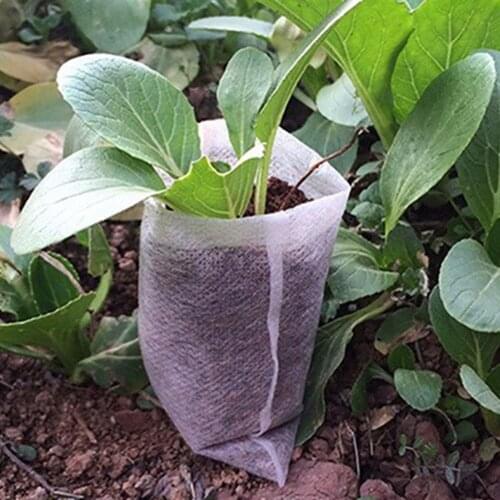 50pcs 8*10cm Nonwoven Fabric Nursery Pots Seedling-raising Bags Disposable Degradable Seedling Planting Bag Gardening Tools