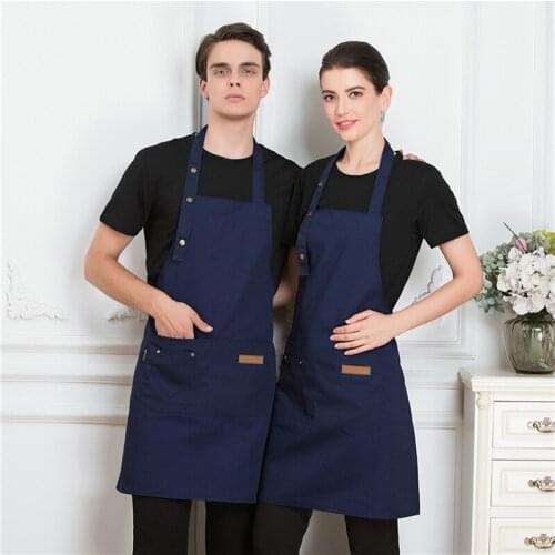 Unisex Work Apron for Chef Adjustable Hairdresser Aprons Kitchen Uniforms Waiter Workwear Food Service Restaurant Cook Bib
