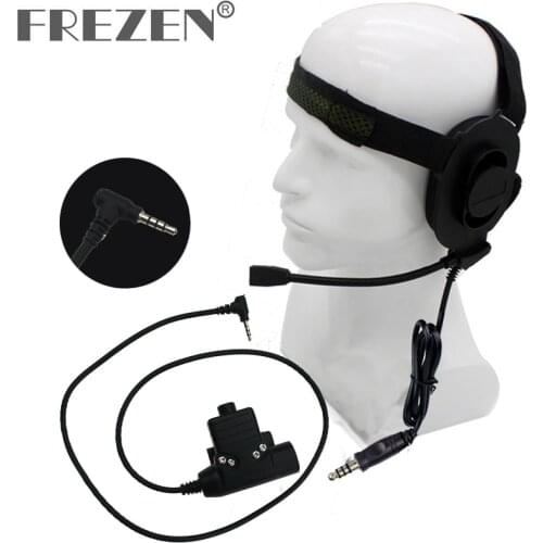HD01 Z Tactical Bowman Elite II Headphone With U94 PTT Z113 Standard Edition Adapter For Yaesu VX-3R VX-110 FT-10R Two Way Radio