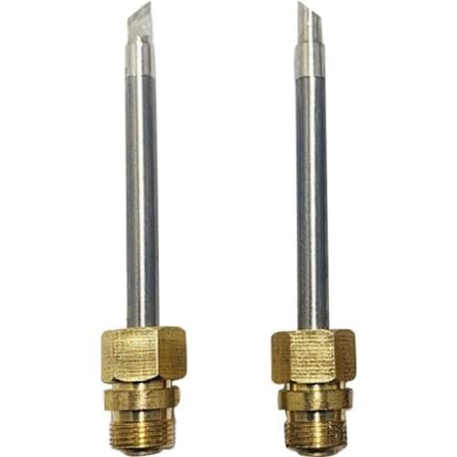 New 2 Pcs 510 Interface Soldering Iron Tip Mini USB Soldering Iron Tip Welding Rework Accessories, Knife Tip & Horseshoe