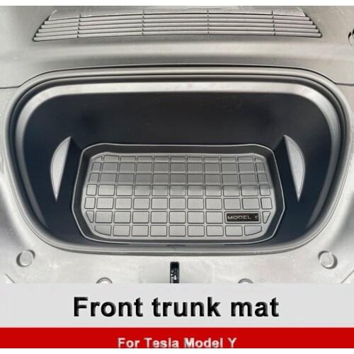 For Tesla Model Y Newest TPE Rubber Rear Trunk Storage Mat Front Box Mat Dirty-Resistant Waterproof Protective Pad