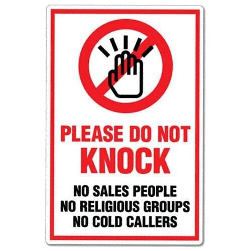 New High-quality Car-Stickers Warning Please Do Not Knock Decals Cover scratches Rear Windshield Trunk Bumper KK15*10cm