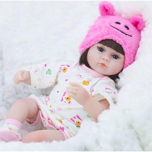 Reborn Baby Doll 42CM With Princess Pink Cloth Realistic Handmade Newborn Dolls Baby Adorable Lifelike Toddler Doll Toys For Kid