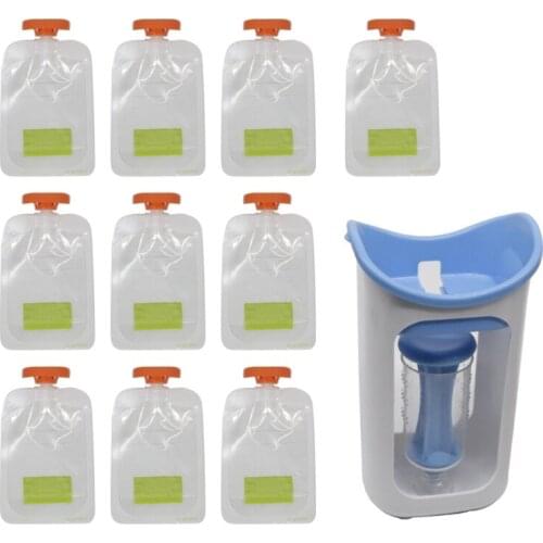 Squeeze Food Station Homemade DIY Baby Food Dispenser Storage Bags Food Maker