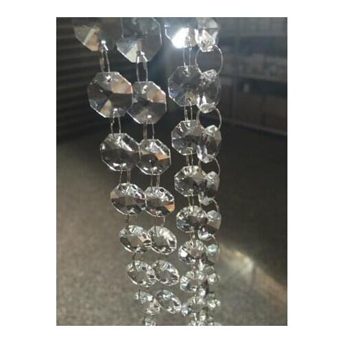 For Cake Garland/Strand,Lamp Lighting Pendant Decor Top Selling 100Meters 18mm K9 Crystal Octagonal Beads Strand Beads Wedding