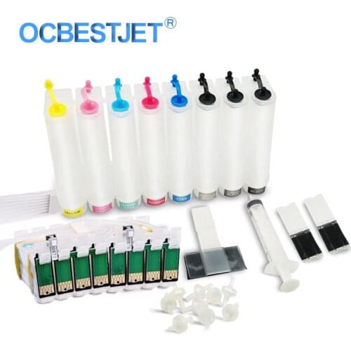 T0870 T0870-T0879 Continuous Ink Supply System For Epson Stylus Photo R1900 1900 Printer T0870 CISS Ink Cartridge 8Colors/Set