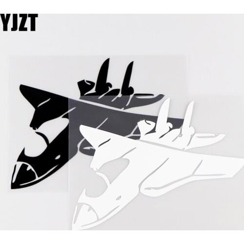 YJZT 15.3X11.5CM Jumbo Jet Personlity Car Stickers Aircraft Vinyl Decals Black / Silver 10A-0032