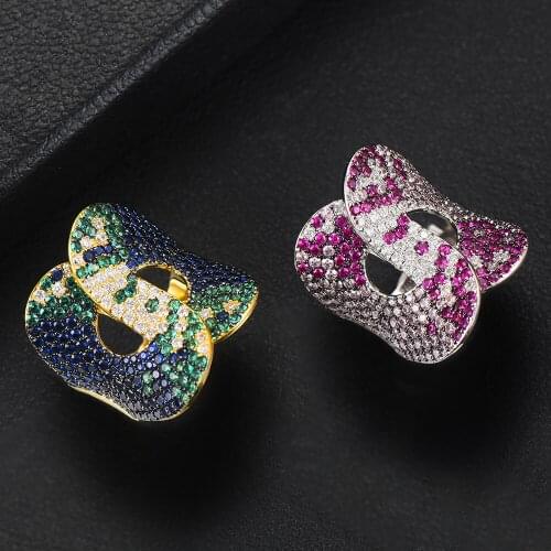 Blachette Jewelry New Fashion Noble Dubai Morocco Big Wide Hot Ring For Women Bridal Wedding Party Brincos Para as Mulheres