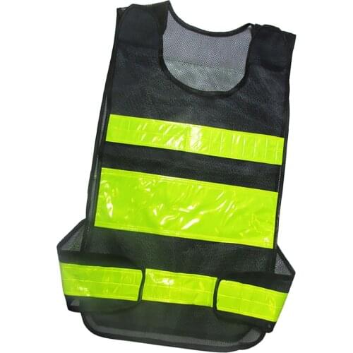 High Visibility Safety Vest, High Visibility Safety Vest With Reflective Strips -Black