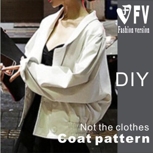 Ladies' Bat Sleeve Lapel Jacket Garment Sewing Figure 1: 1 Finished Pattern BWT-48