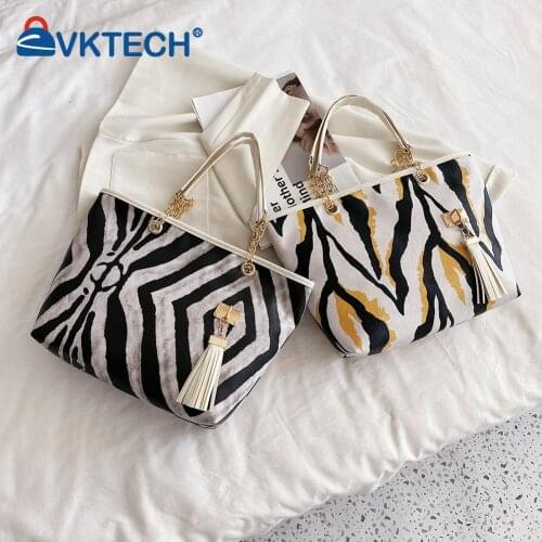 Fashion Women PU Leather Animal Pattern Printing Shoulder Shopping Bag Casual Ladies Large Capacity Tote Handbags