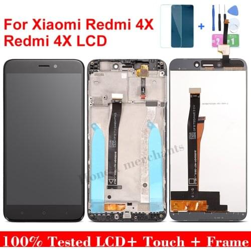 5.0" Original LCD For Xiaomi Redmi 4x LCD Display Screen+Touch Screen Digitizer With Frame For Redmi 4x LCD display