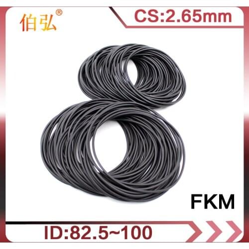1PC Fluorine rubber Ring FKM O-ring Seal CS2.65mm ID82.5/85/87.5/90/92.5/95/97.5/100mm ORing Gasket Oil Ring Fuel Sealing Washer