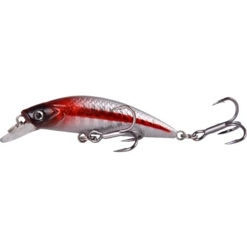 1PCS New Minnow Fishing Lures Jig 60mm/6.5g Artificial Sinking Wobblers for Pike Hard Bait Carp CrankBait Treble Hook Tackle