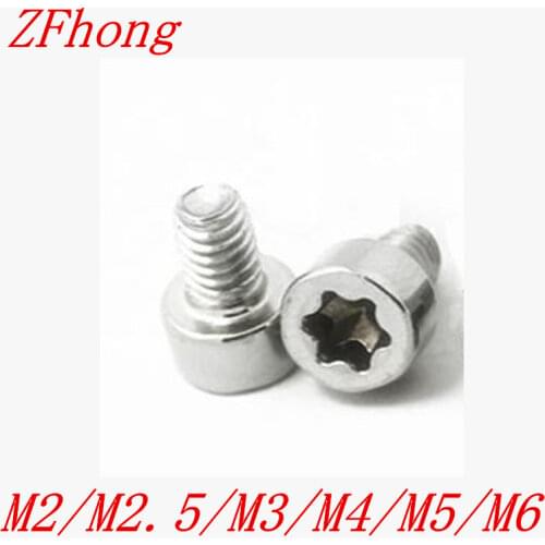 100pcs Torx M2 M2.5 M3 M4 M5 M6 stainless steel torx cap head screw bolts