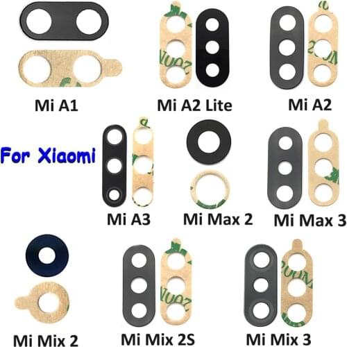 10pcs/lots For Xiaomi Mi A3 A2 lite A1 Back Rear Camera Glass Lens Cover With Adhesive