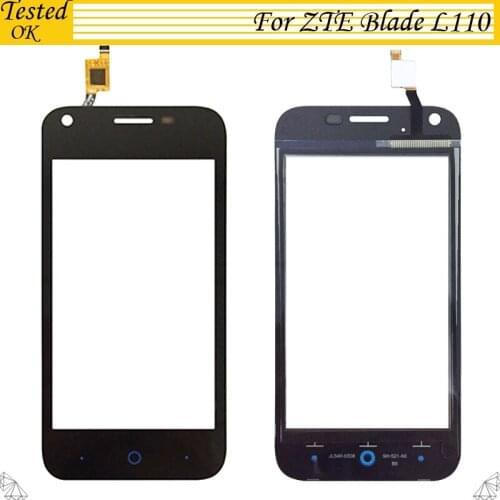100% Working Well Touch For ZTE Blade L110 Touch Screen Digitizer Black White Color 4.0" For ZTE L110 TouchScreen