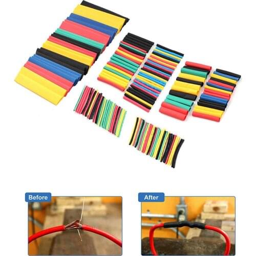164Pcs Car Electrical Cable Tube kits Heat Shrink Tube Tubing Wrap Sleeve Assorted 8 Sizes Mixed Color