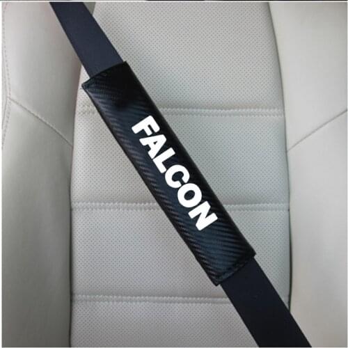 2pcs PU Carbon fiber texture Car Seat belt shoulder Pads for Ford Falcon Car Accessories