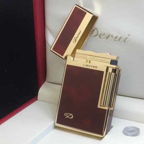 2021 Business Engraving Metal Gas Lighter Compact Jet Butane Gas PING Bright Sound Cigarette Lighter Inflatable Gasless With Box