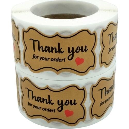 250Pcs/Roll Thank You for Your Order Supporting My Business Stickers Seal Labels Envelope Supplies Stationery Stickers