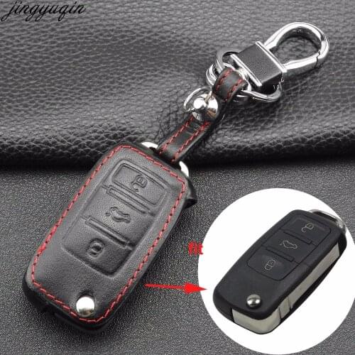 3B Remote Car Key Case Leather Cover For VW Volkswagen polo passat b5 golf 4 5 6 jetta mk6 tiguan Gol CrossFox Eos Scirocco