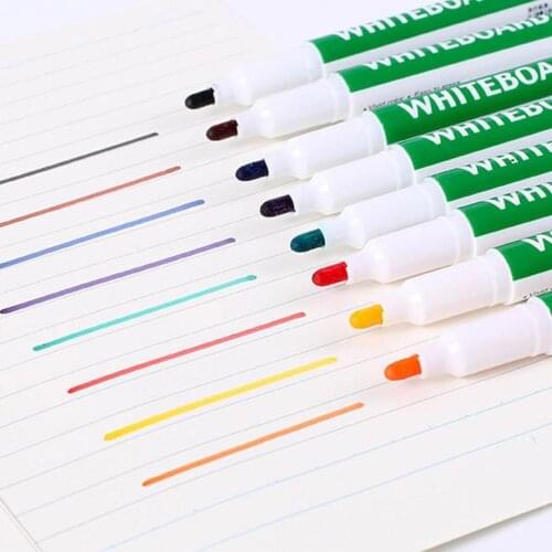 8 Pcs a Set of Erasable Whiteboard Pen Mini Painting Pen Low Odor Marker Pen Office Education Childrens Learning Tool