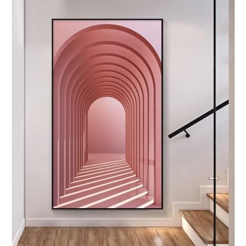 Abstract Modern Architectural Model Canvas Painting Nordic Poster Print Living Room Bedroom Office Picture Wall Art Home Decor