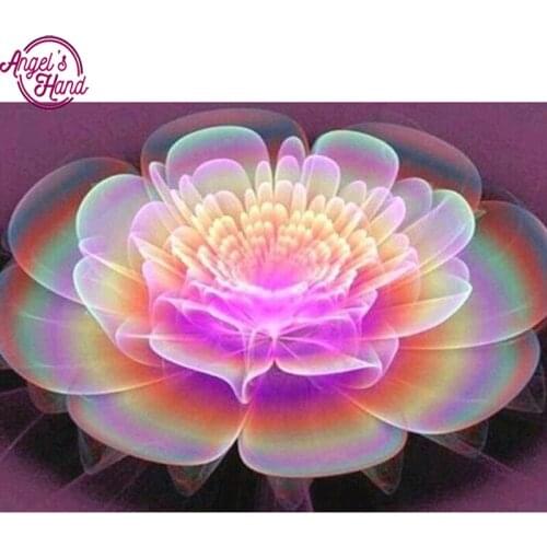 Full square diamond 5D DIY diamond embroidery purple magic flower diamond painting Cross Stitch Rhinestone mosaic decoration