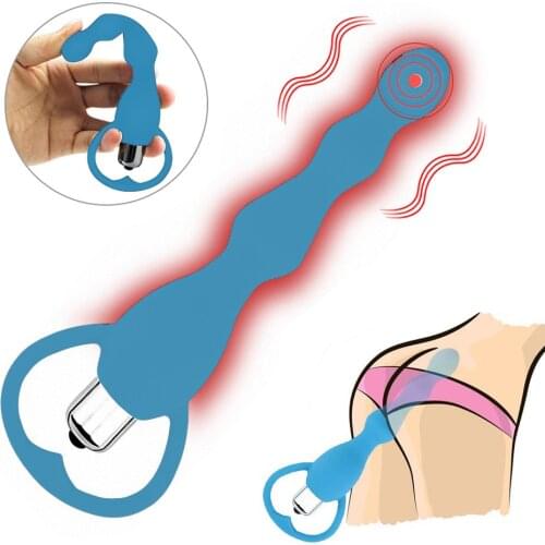 Anal Beads Vibrator Anal Butt Plug Prostate Massage Sex Toys for Men Women Gay Waterproof Safe Silicone Adult Sex Products