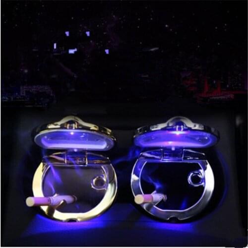 Car Styling auto Cigarette ashtray with LED lamp For Seat Ibiza Arosa Leon Toledo Alhambra Exeo FR Supercopa Mii Altea Cordoba