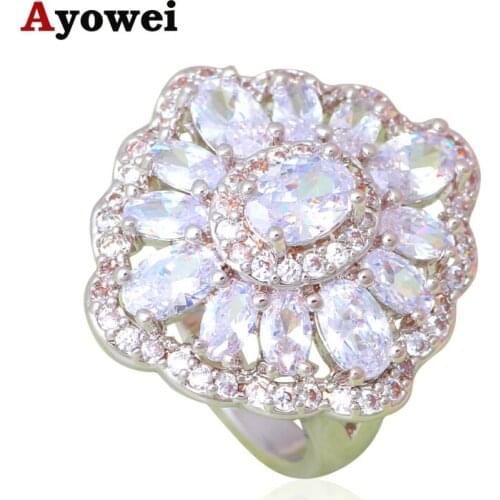 Shining CZ Rings for Lover Silver Stamped White Crystal Fashion Jewelry Party & Prom Rings USA sz #6#7#8#9#10 JR2122A