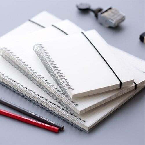 A5/80 sheets Transparent coil notebook Student drawing B5/160 page Horizontal line book Business meeting School stationery