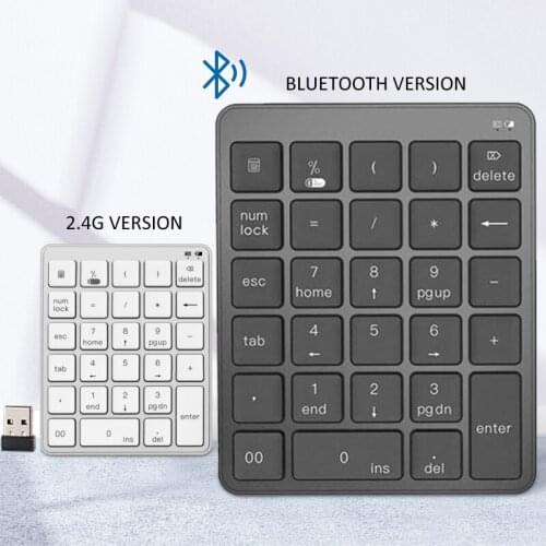 Bluetooth Numeric Keyboard 2.4G Wireless Protable Keypad Plastic Case AAA Battery For IAndroid Windows Phone Tablet