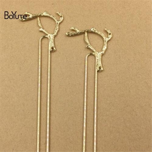 BoYuTe Wholesale (10 Pieces/Lot) 46*48MM Metal Alloy Tree Branch Hair Stick Diy Hair Jewelry Accessories Hand Made Materials