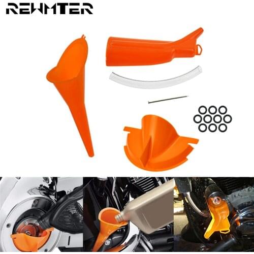Motorcycle Transmission Crankcase Fill Funnel Primary Case Oil Fill Funnel Cover Sealing O-Ring For Harley Touring Dyna Softail