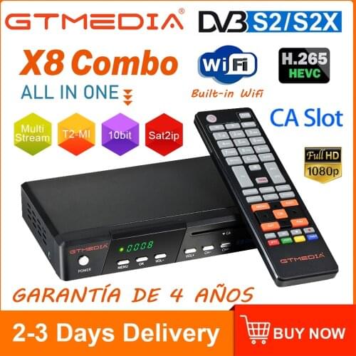 Digital Decoder GTmedia X8 Combo Same as GTmedia X8/V8 NOVA/V9 Super support DVB-S/S2/S2X+T/T2/Cable Full HD 1080P Built in Wifi