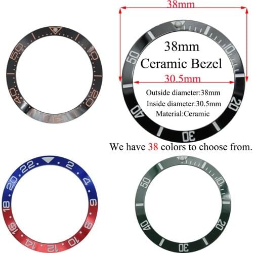 38-31.5mm Ceramic Bezel Insert For Seiko Dial Prospex Watch Face Watches Replace Accessory Ring SKX007 5kx SPRD Street Collect