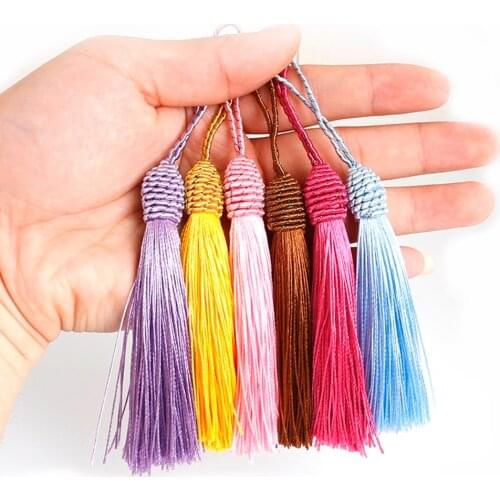 10pcs/Pack Polyester Silk Tassels Fringe 15cm Cotton Tassels Trim For Home Wedding Decoration DIY Sewing Curtain Accessories