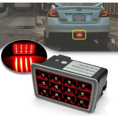 Red Reflector F1 Style LED Rear Fog Light Kit For Subaru WRX (VAG) STI (VAB) 2011-2018 STi Impreza Brake Lamp