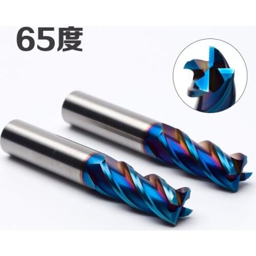 LKK 65 degrees 4 blade alloy tungsten steel end mill 1 2 3 4 5 6 7 8 9 10 12 14 16 20