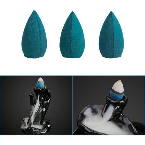 50 Pieces Gourd Burner Fragrant Reflux Reflux Tower Incense Tea Smoke Backflow Incense Household Ocean/Flower Flavor