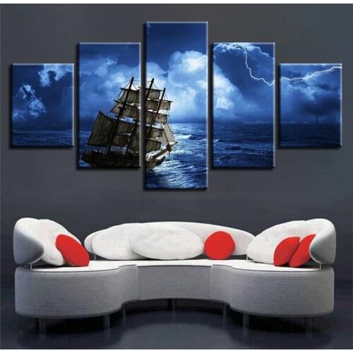 5pcs DIY Diamond Painting Ship On The Sea Sailing Full Square Diamond Embroidery Mosaic Picture Of Rhinestone H346