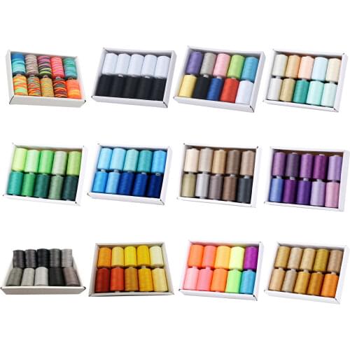 Sewing Thread 10 Colors Set 40S/2 For Sewing Machine,Quilting,Hand Sewing