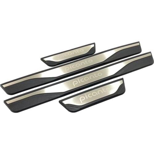 For KIA PICANTO 2015-2018 2019 2020 Stainless Door Sill Scuff Plate Kick Guard Pedal Threshold Step Protector Car Accessories