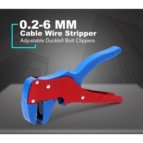 2021 New 0.2-6 Square MM Adjustable Automatic Cable Wire Stripper With Cutter Duckbill Bend Nose Clippers Wire Stripping Tool