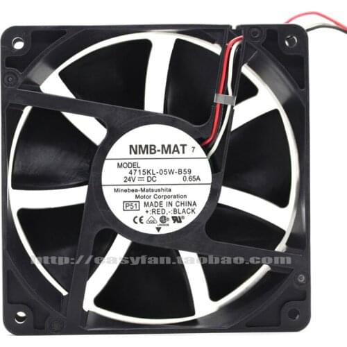 New original 4715KL-05W-B59 DC24V 0.65A three-wire variable frequency cooling fan