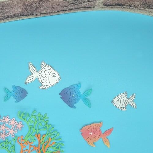 New product 2Marine creature fish metal cutting knife mold scrapbook photo album decoration paper card DIY embossing crafts