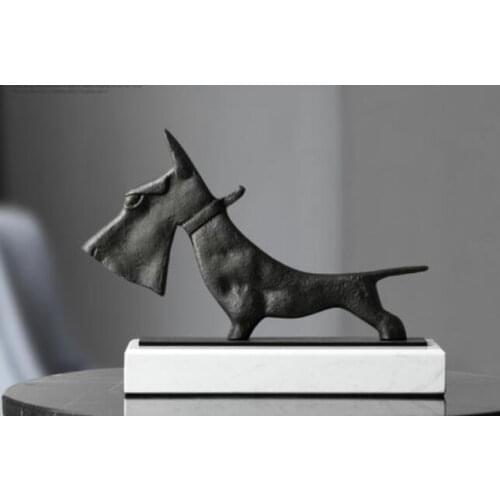 Nordic Contracted Animal Abstract knife knife dog Display animal art living room TV cabinet Model room table top home soft decor
